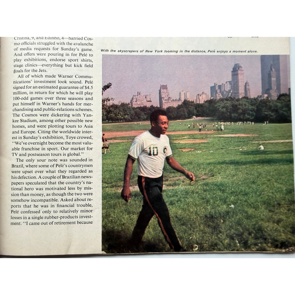 1975 Sports Illustrated Pele 1st Cover Soccer Brazil Footballer FIFA World Cup, Soccer GOAT!