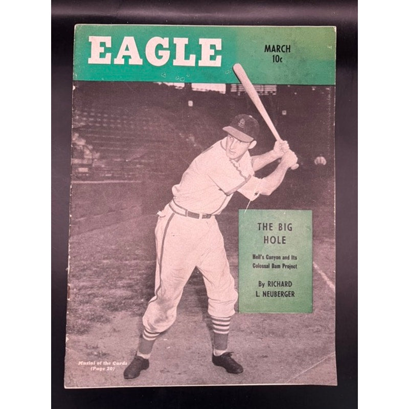 Very RARE 1949 Eagle Stan Musial Magazine, St. Louis Cardinals, Baseball, Stan the Man, MLB, HOF, Cards