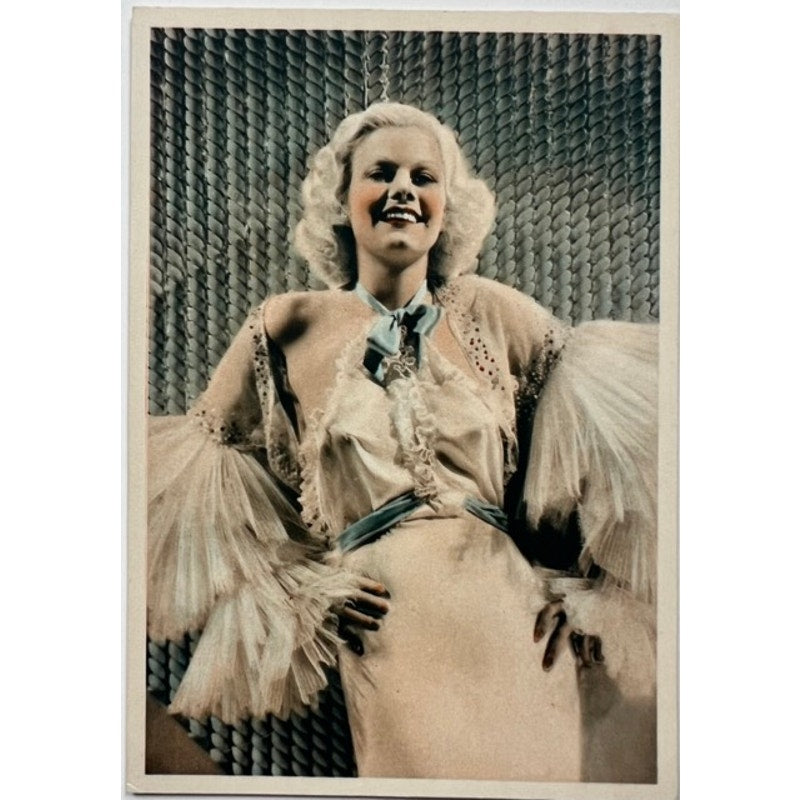 RARE 1930s Jean Harlow Post Card De Reszke, Godfrey Phillips 16 Platinum Blonde, Dinner at Eight, Public Enemy, Saratoga, Red Dust