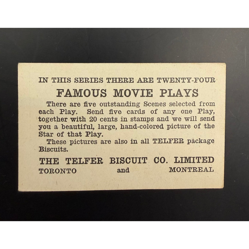 SUPER RARE Canadian 1924 Rudolph Valentino Telfer Biscuit Card The Young Rajah, The Sheik, Blood and Sand, Beyond the Rocks, Sainted Devil