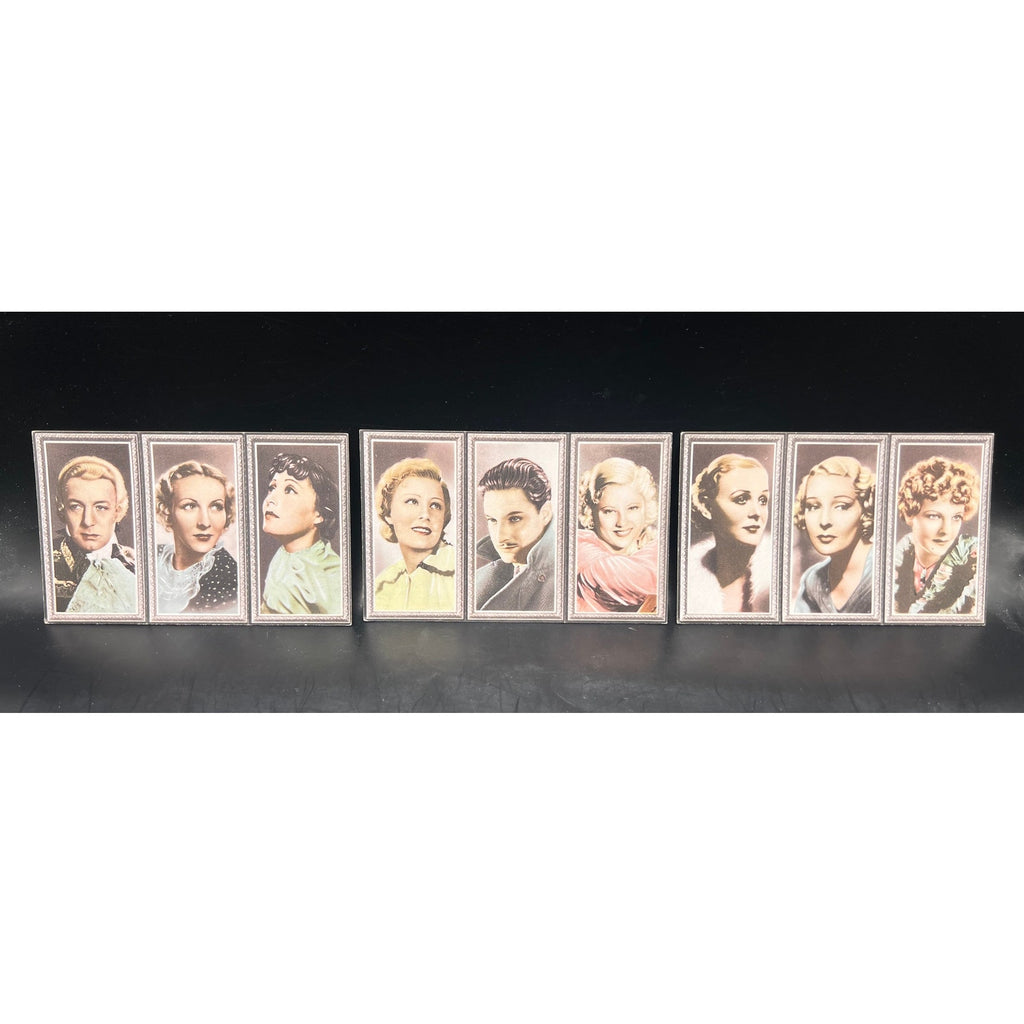 3 VERY RARE 1936 Godfrey Phillips Stars Screen Uncut Panels Gloria Stuart Titanic, Hollywood Stars