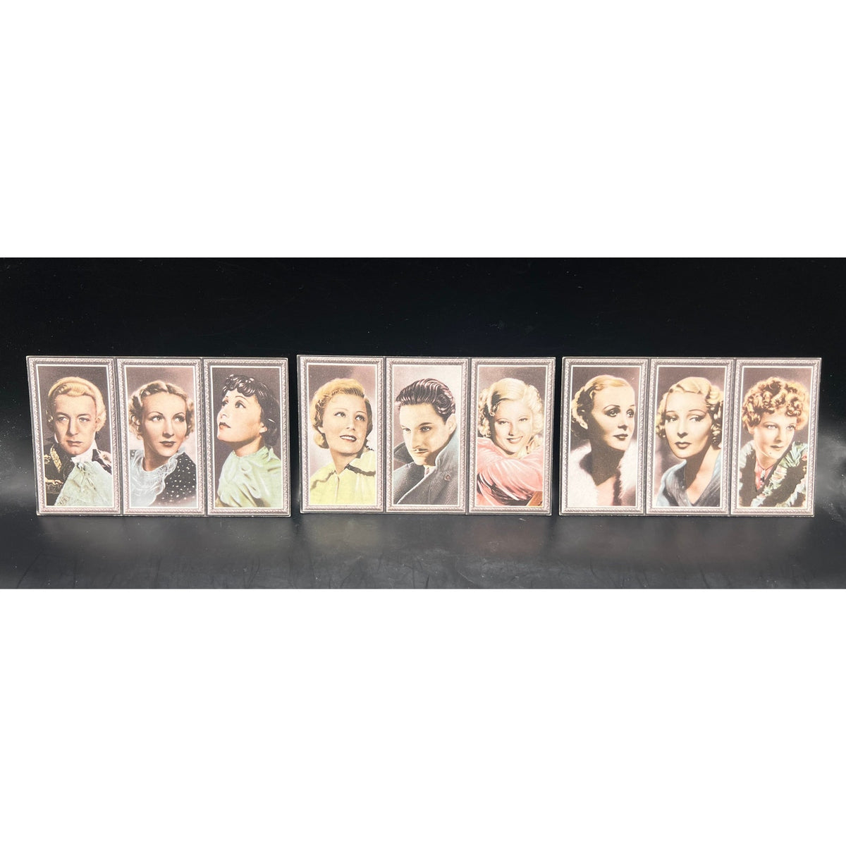 3 VERY RARE 1936 Godfrey Phillips Stars Screen Uncut Panels Gloria Stuart Titanic, Hollywood Stars