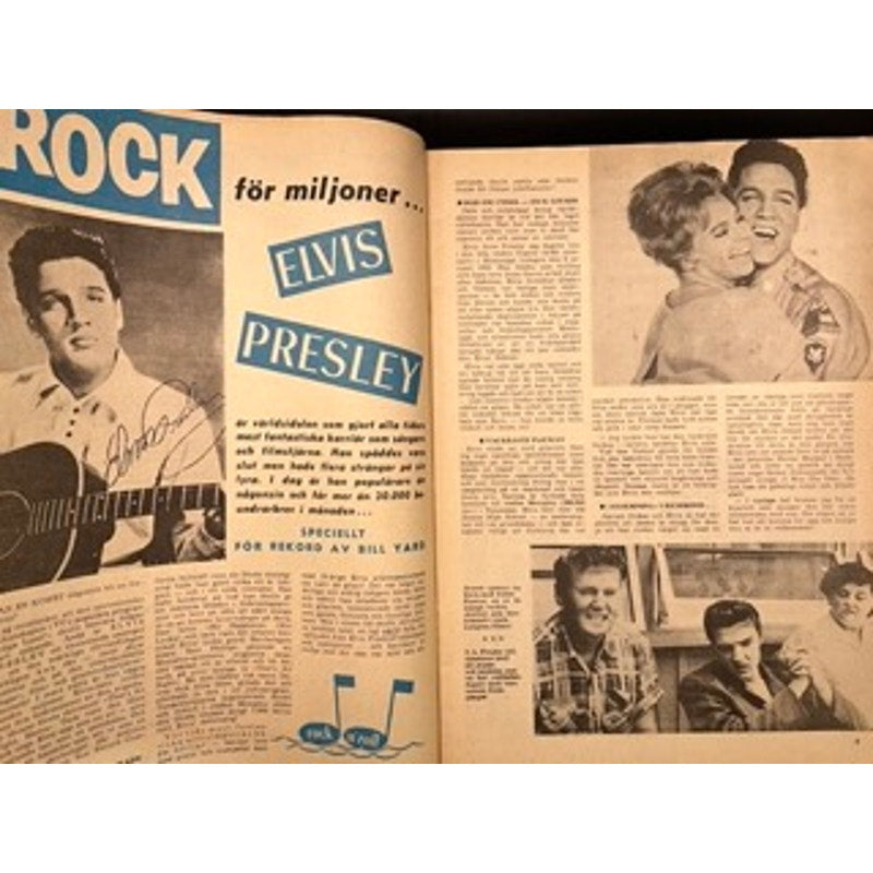 1963 Swedish Rekord Journal Elvis Presley Magazine Kid Galahad, Boxing, The King TCB EP Graceland Jailhouse Rock Hound Dog, King Creole