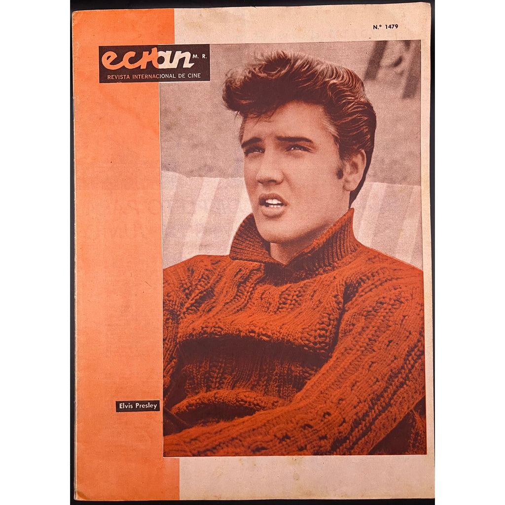 RARE Chile 1959 Ecran Elvis Presley Magazine King Rockabilly Jailhouse Rock TCB King Creole