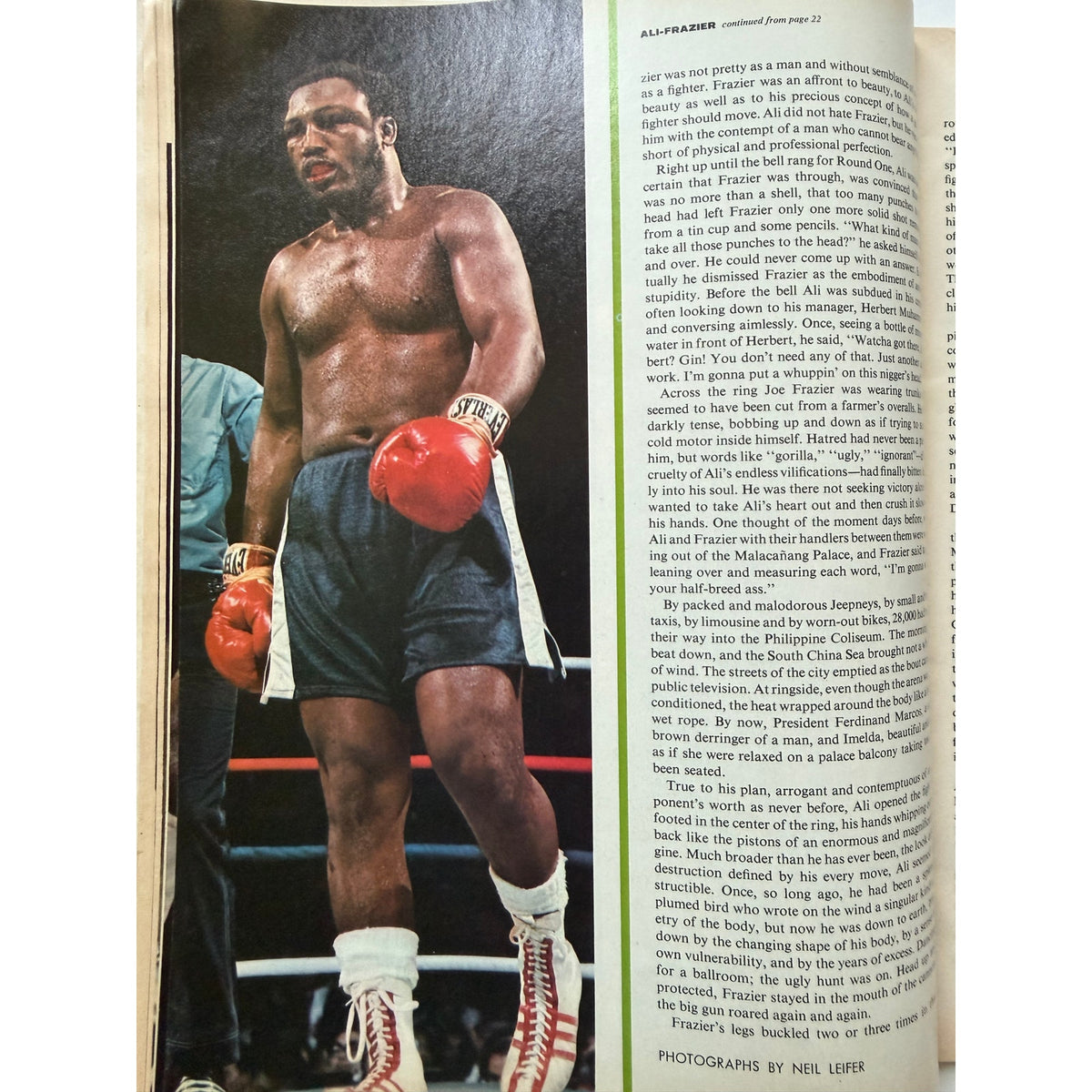 1975 Sports Illustrated Muhammad Ali Magazine Joe Frazier, Heavyweight Champion of the World, Thrilla in Manila