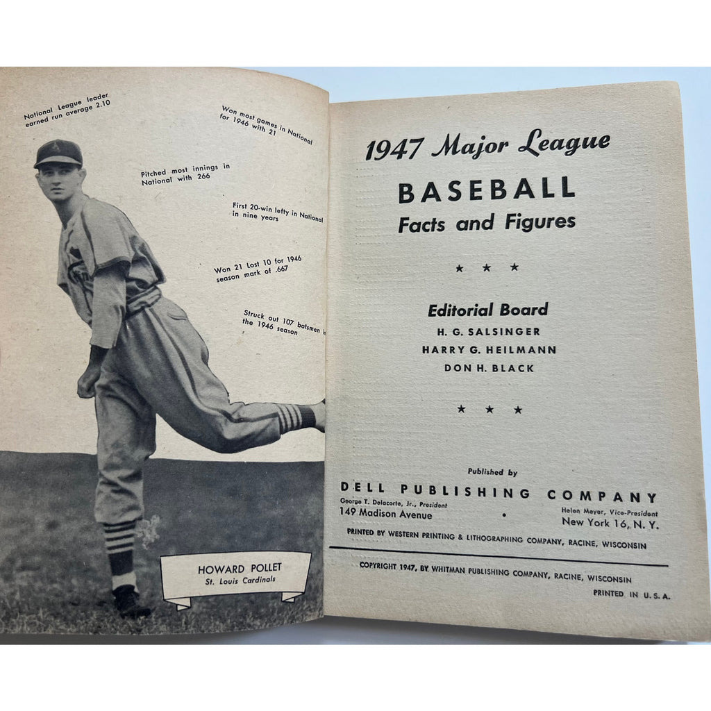 1947 Stan Musial Book Major League Baseball Musial Rookie Stan the Man St. Louis Cardinals, Racine Belles, League of their Own, MLB