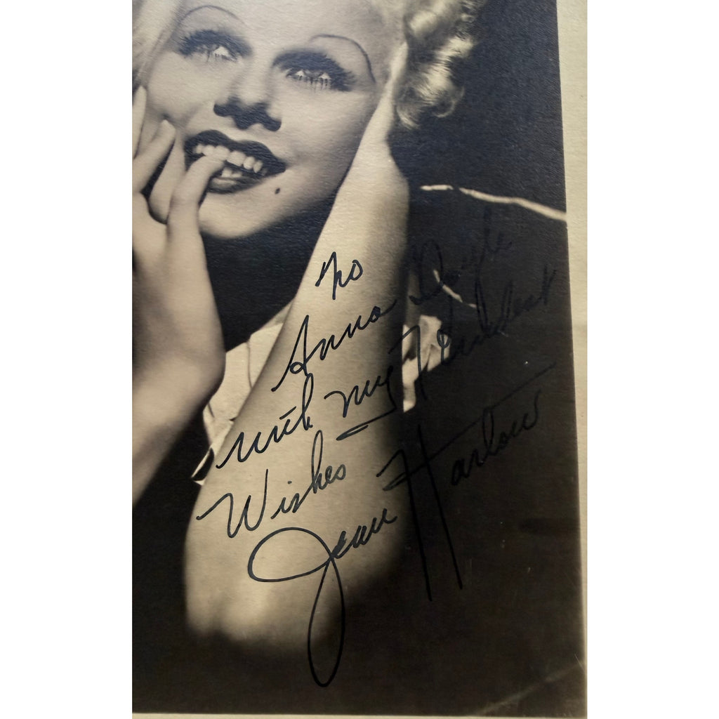 Exquisite Jean Harlow Signed Autographed 8x10 Photo, Mama Jean, Platinum Blonde, Public Enemy, Dinner at Eight, Riff Raff Reckless Hollywood
