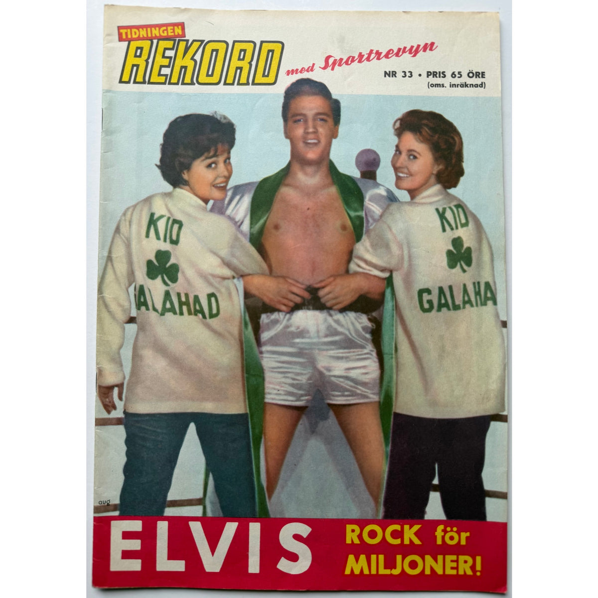 1963 Swedish Rekord Journal Elvis Presley Magazine Kid Galahad The King TCB EP