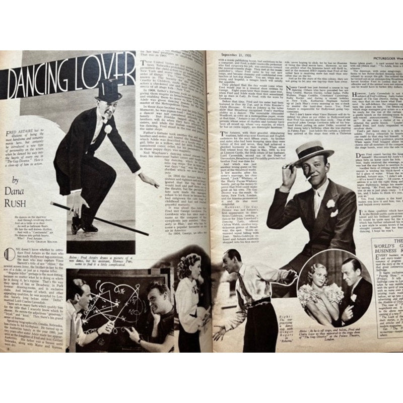 RARE UK 1935 Picturegoer Clark Gable Jean Harlow Magazine China Seas, Hollywood, Red Dust, Saratoga