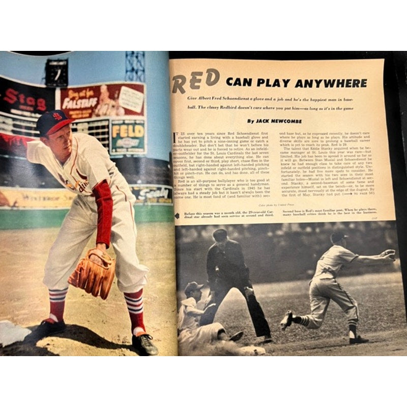 1952 Sport Yogi Berra Magazine New York Yankees, Bob Feller, Rocky Marciano, Cleveland Indians, Boxing, Champ, MLB, Baseball