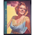 RARE Oversized 1937 Jean Harlow Photo Card MGM Personal Property Platinum Blonde, Public Enemy, Dinner at Eight, Saratoga