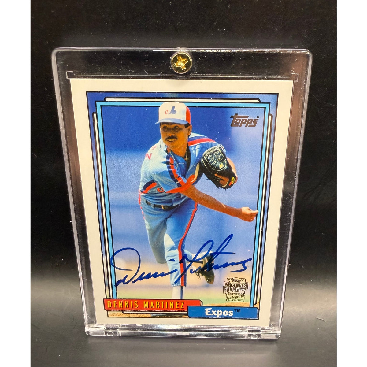 2012 Topps Autograph Issue Dennis Martinez Baseball Card Montreal Expos Signed, Baltimore Orioles