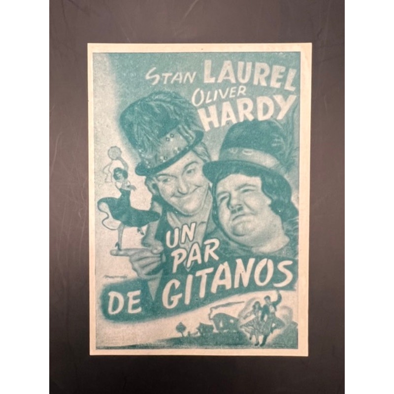Spanish Laurel and Hardy Movie Herald Handout The Bohemian Girl Hollywood, Comedy Duo, Bonnie Scotland, Beau Hunks