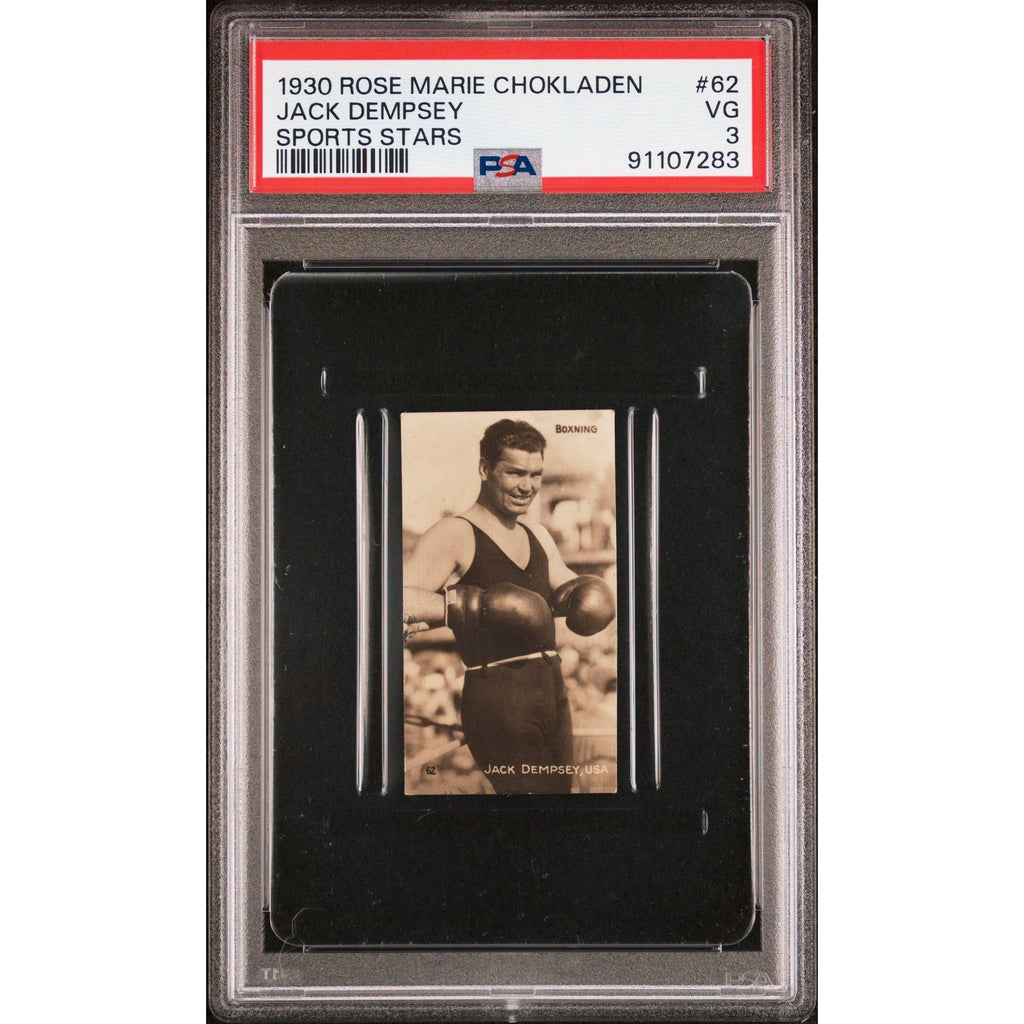 1930 Rose Marie Chokladen Jack Dempsey Card PSA 3 Manassa Mauler Heavyweight Champ, Undergraded! Boxing, Champion of the World
