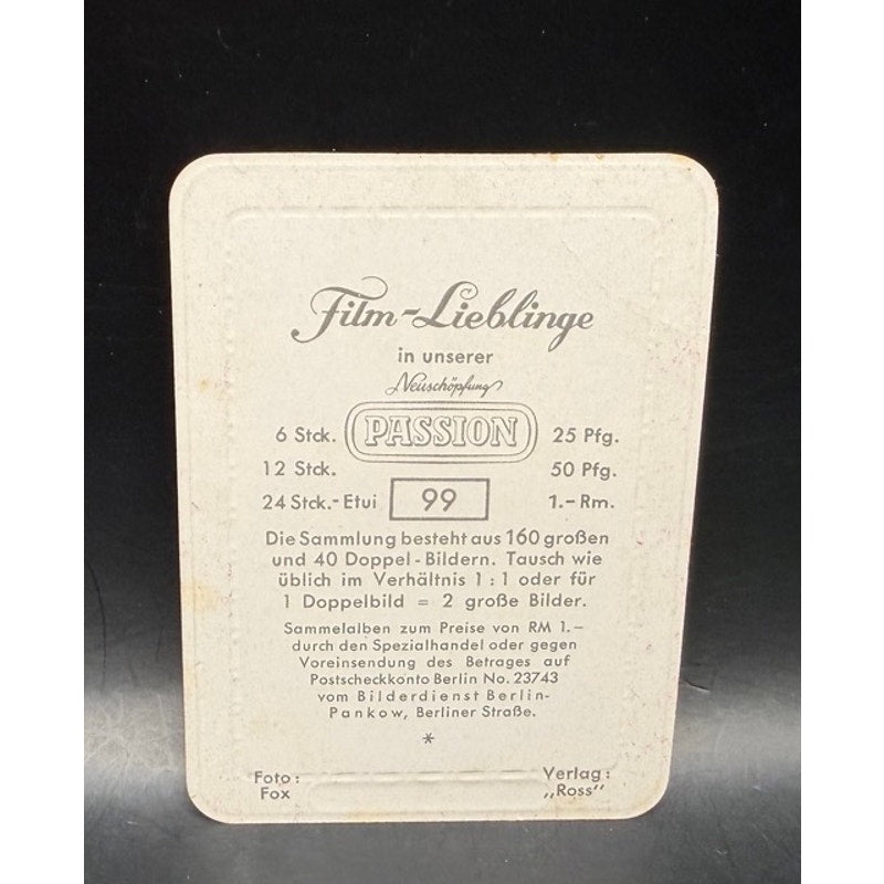 RARE 1937 Garbaty Cigarette Film Lieblinge Shirley Temple Card 99 Heidi, The Little Princess, Little Colonel, Curly Top, Hollywood