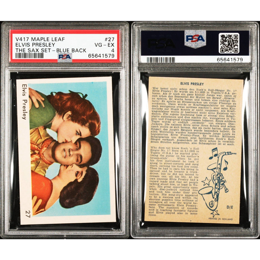 RARE V417 Maple Leaf Elvis Presley PSA 4 Set A Only 4 Graded King TCB Elvis Card, King Creole, Graceland, Jailhouse Rock, Suspicious Minds