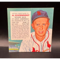 1954 Red Man Al Red Schoendienst St. Louis Cardinals Baseball Card HOF No Tab, MLB, World Champions