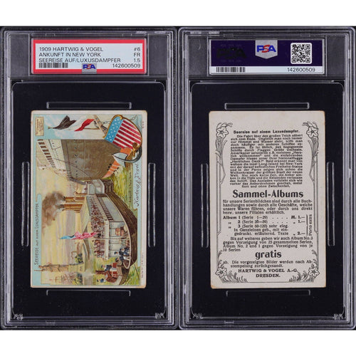 1909 Hartwig & Vogel Statue of Liberty Card New York USA PSA 1.5 Highest Grade! New York Harbor, Seereise Auf / Luxusdampfer