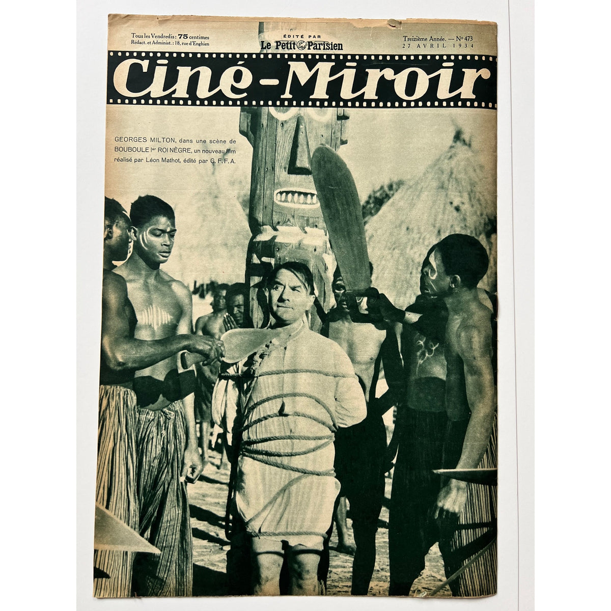 Gorgeous French Cine Miroir 1934 Mae West Magazine, My Little Chickadee, Hollywood, Klondike Annie