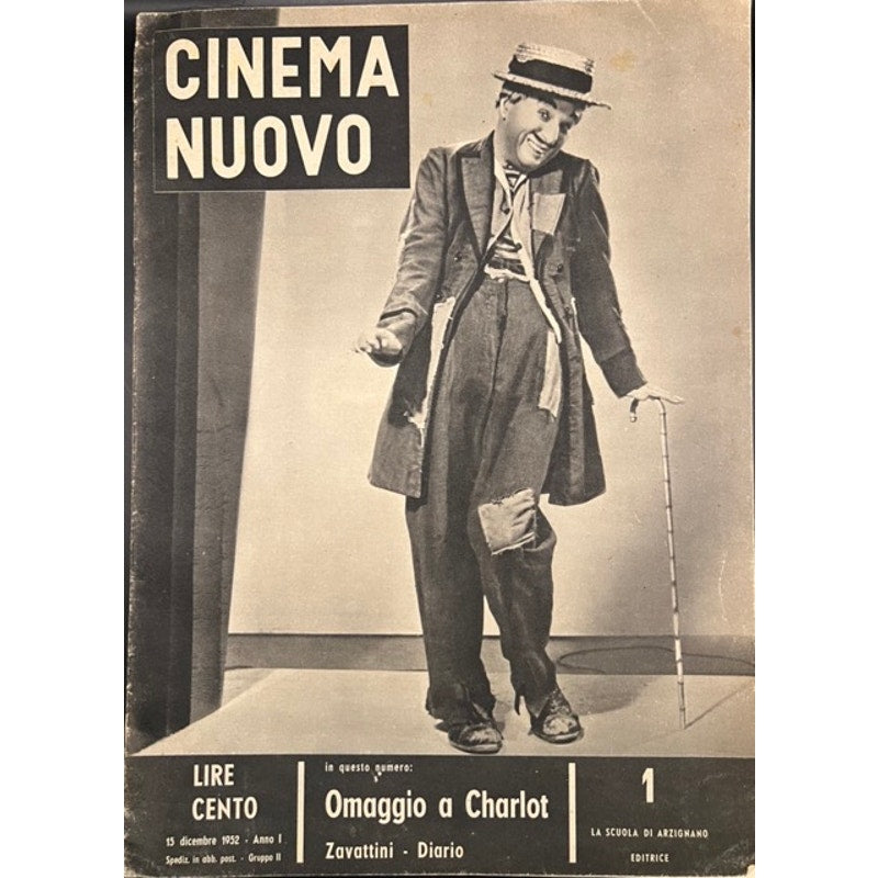 RARE 1952 Italian Charlie Chaplin Magazine Limelight, The Kid, Gold Rush, Tramp, City Lights, Modern Times, Silent Film, Buster Keaton