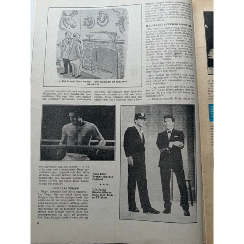 1963 Swedish Rekord Journal Elvis Presley Magazine Kid Galahad The King TCB EP