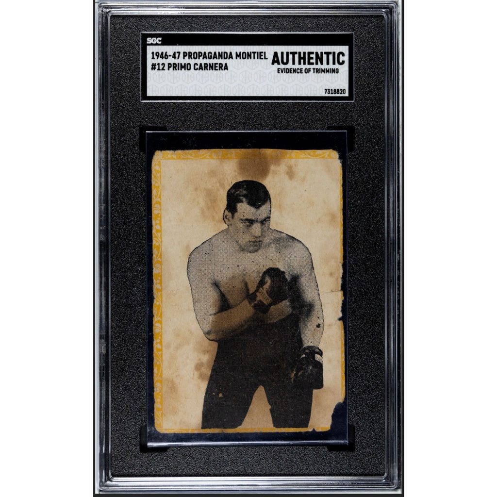 RARE 1946 Propagandas Montiel Primo Carnera SGC #12 Boxing Heavyweight Champ