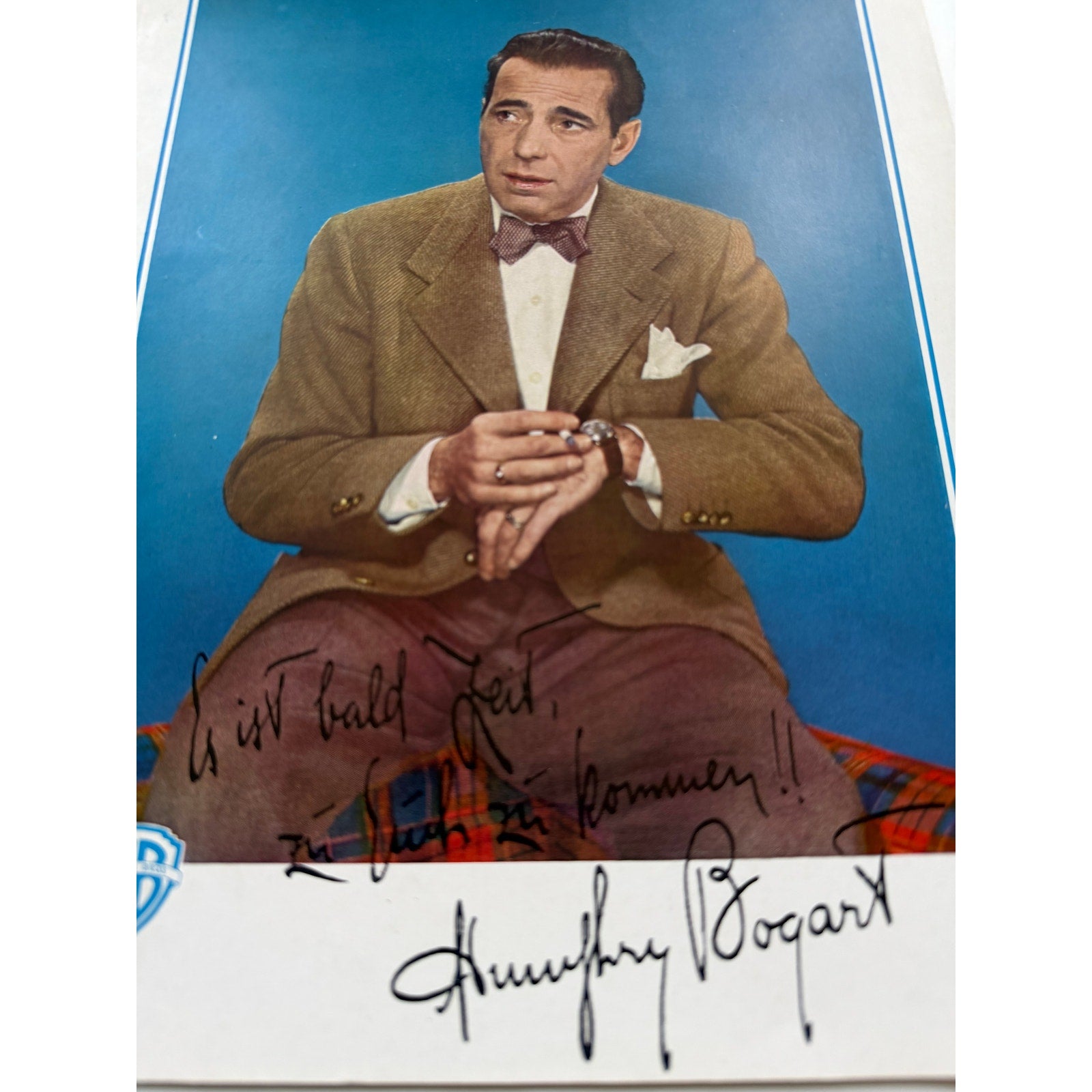RARE 1949 Humphrey Bogart Photo / Poster German Warner Brothers Promotional Casablanca Maltese Falcon Treasure Sierra Madre Petrified Forest