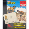 1963 Swedish Rekord Journal Jack Dempsey Magazine w/ Dempsey Autograph Christmas Card, Manassa Mauler