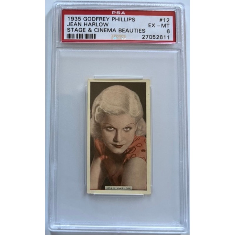 RARE 1935 Godfrey Phillips Jean Harlow PSA 6, Only One Graded! Platinum Blonde, Public Enemy, Dinner at Eight, Red Dust, Saratoga