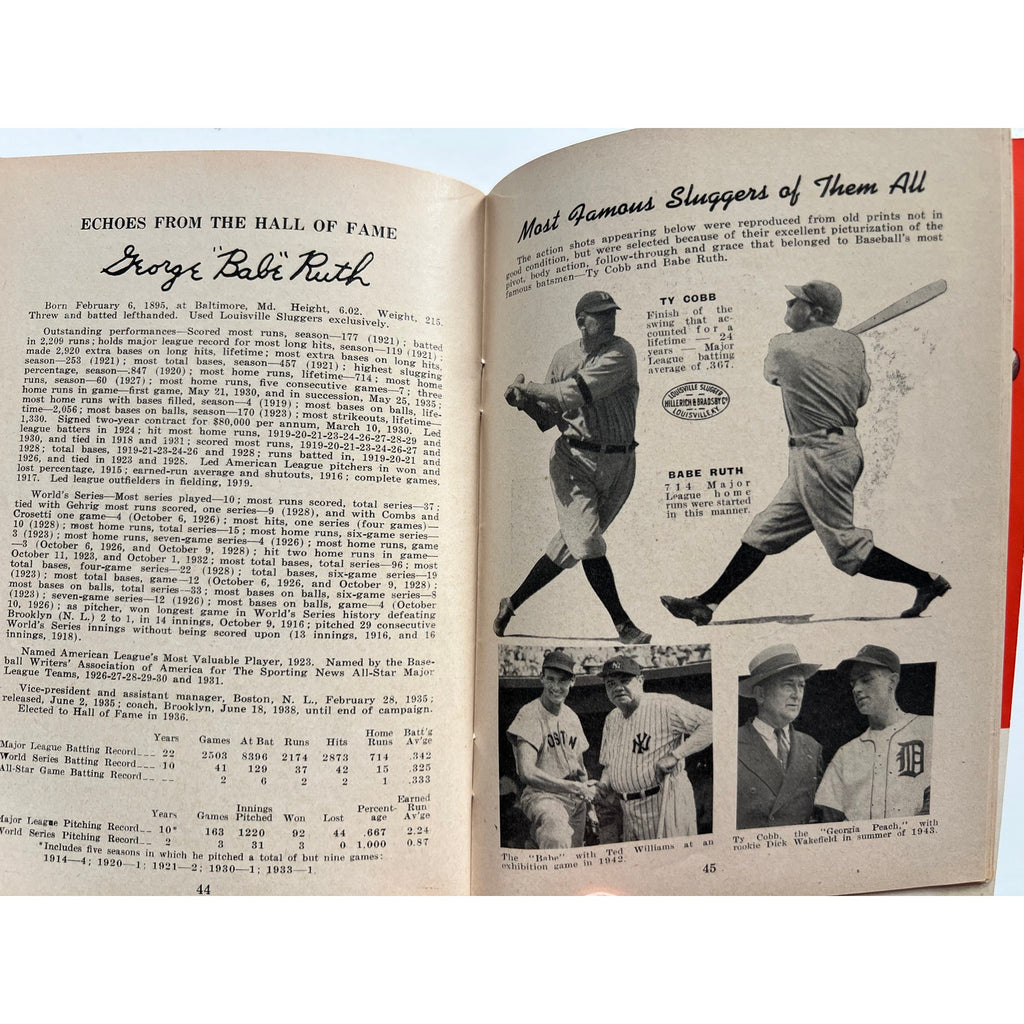 1944 Famous Slugger Year Book Stan Musial Rookie Magazine St. Louis Cardinals, Stan the Man, Babe Ruth, Ty Cobb, Louisville Slugger