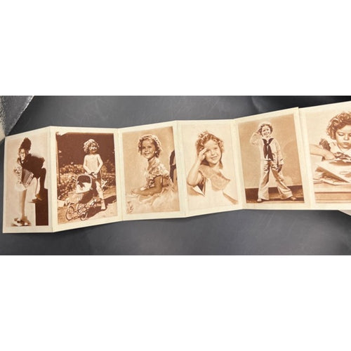 1930's Spanish Shirley Temple Photo Album Fold Out 30 Photos, Heidi, Curly Top, Little Princess, Little Colonel