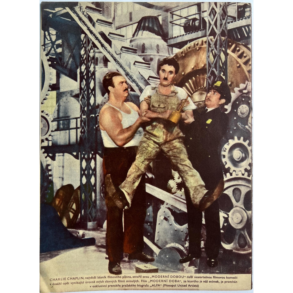 Original Rare 1936 Czech KinoRevue Charlie Chaplin Magazine Paulette Goddard City Lights Charles Chaplin Little Tramp The Kid, Gold Rush