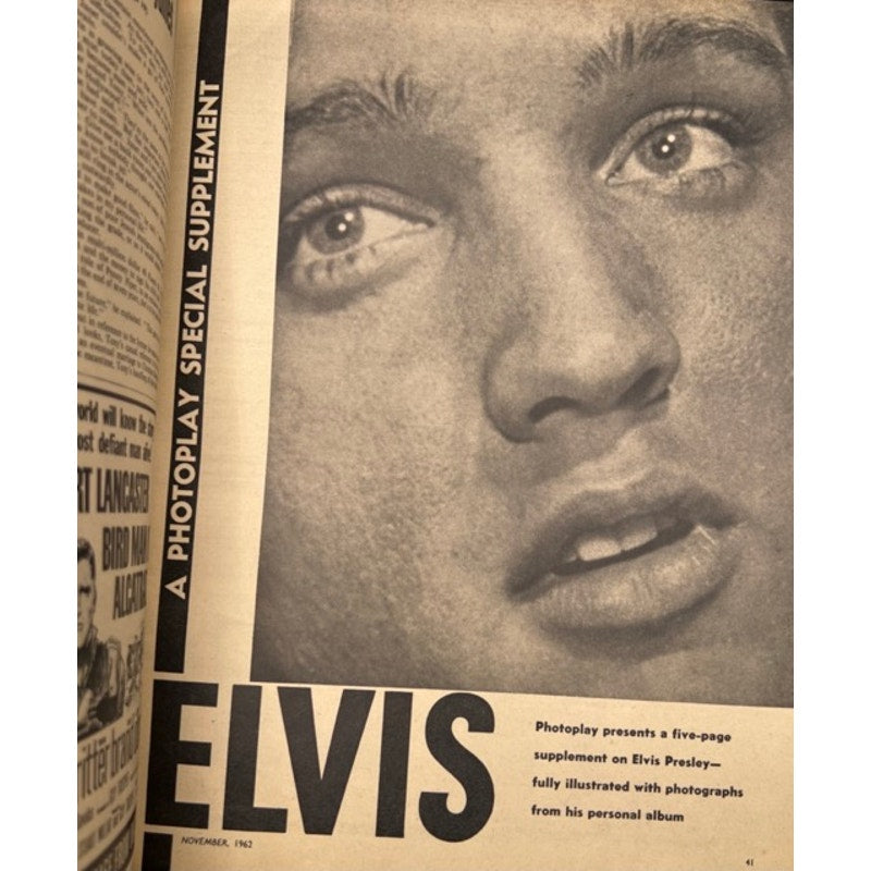 Rare UK 1962 Elvis Presley Magazine Photoplay King, Rockabilly, Jailhouse Rock, TCB, Suspicious Minds, EPIC, Elvis Magazine