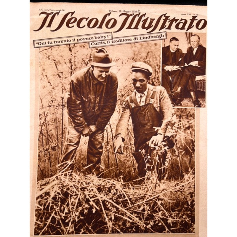 1932 Italian Charles Lindbergh and Amelia Earhart Magazine Aviation Pilot, Lindbergh Baby, Atlantic Flight, Spirit of St. Louis