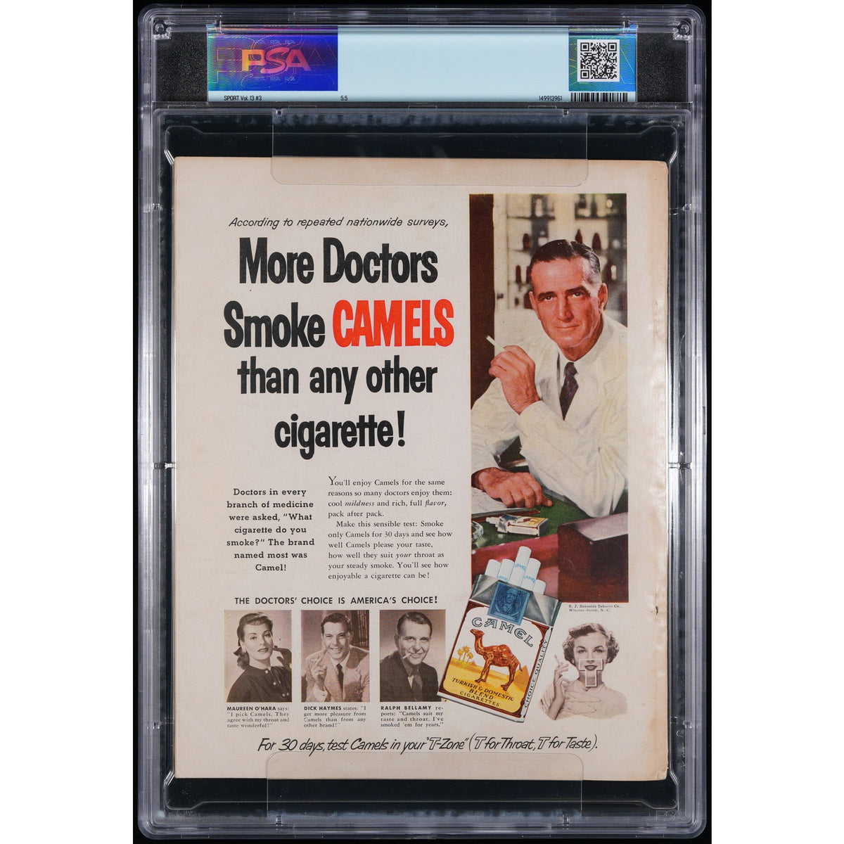 1952 Sport Jackie Robinson Magazine PSA 5.5 Brooklyn Dodgers HOF MLB Baseball, Pee Wee Reese, Graded Magazine, High End, Jackie Graded