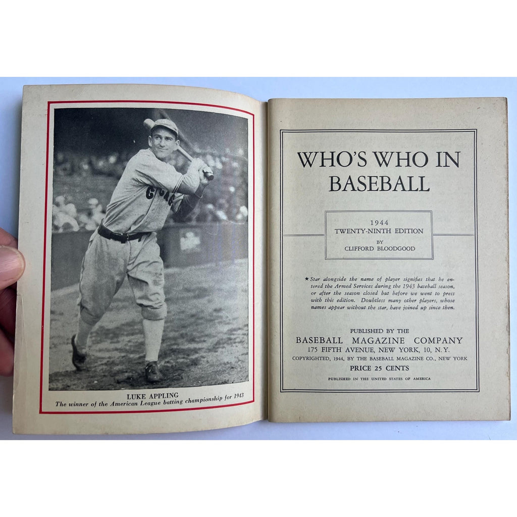 Original 1944 Who’s Who in Baseball Stan Musial Magazine Rookie Cover St. Louis Cardinals MLB Hall of Fame Stan the Man Lou Gehrig Yankees