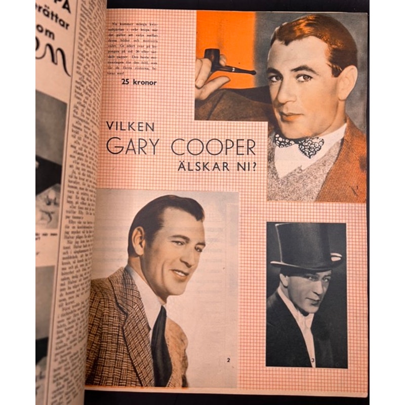 RARE 1938 Swedish Joan Blondell Magazine Gary Cooper, Public Enemy, Blonde Crazy, Grease, Cincinnati Kid, Night Nurse, Footlight Parade