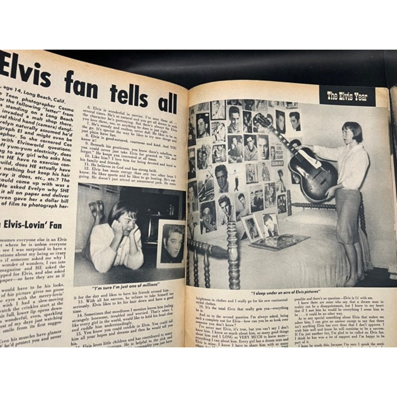 RARE 1961 Elvis Presley Magazine Movie Teen Illustrated Graceland, The King, TCB, Rockabilly, Jailhouse Rock, Hound Dog, Vintage Elvis