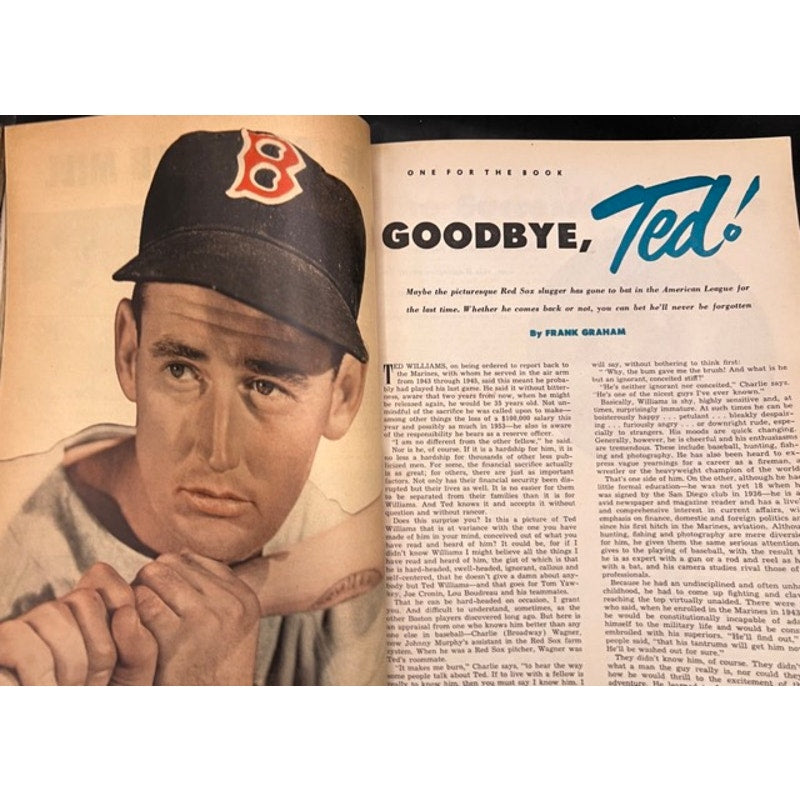 1952 Sport Stan Musial Magazine St. Louis Cardinals, Ted Williams, Larry Doby, Boston Red Sox, Cleveland Indians, Baseball, MLB