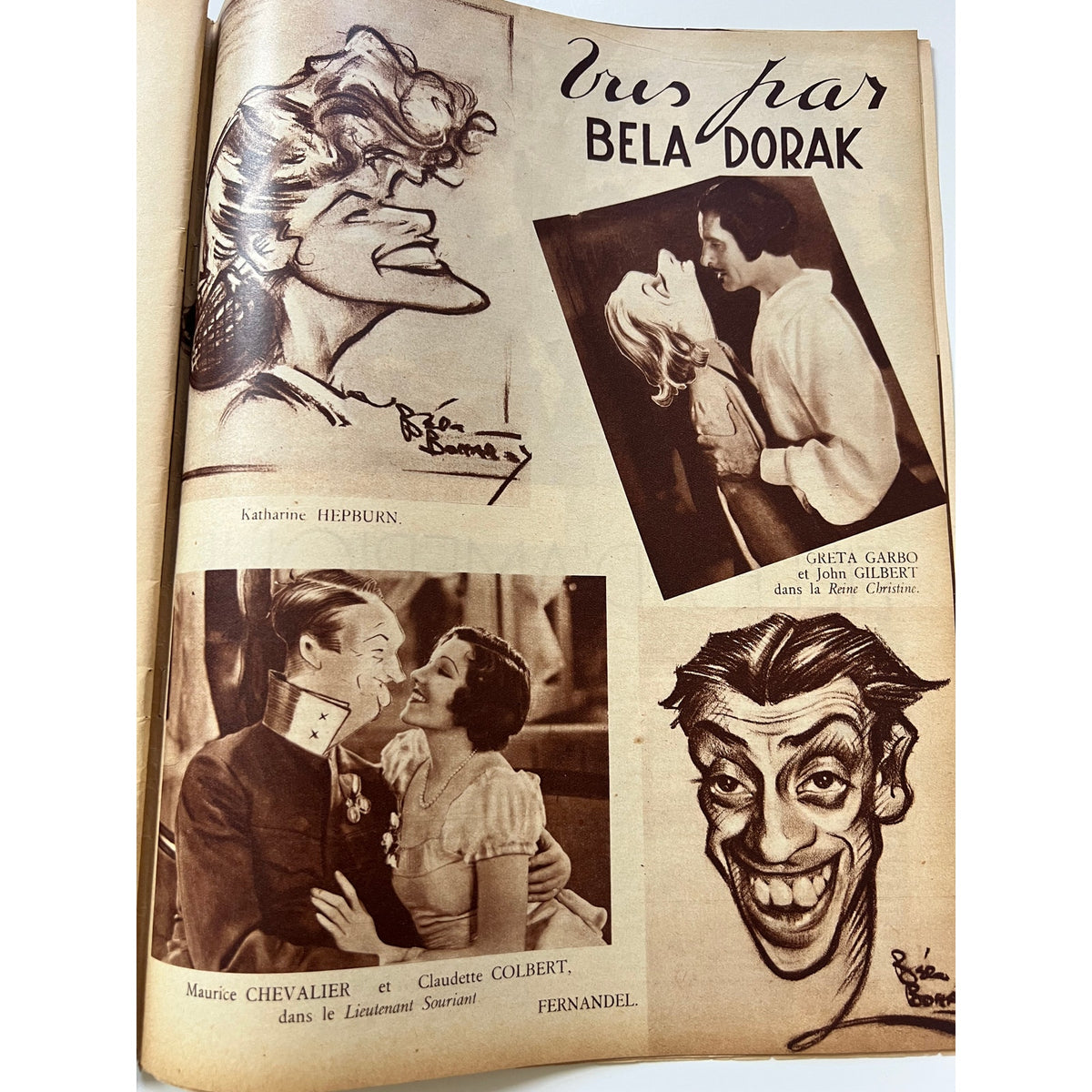 RARE French 1934 Katherine Hepburn Magazine Hebdo Hollywood Little Women Oscar