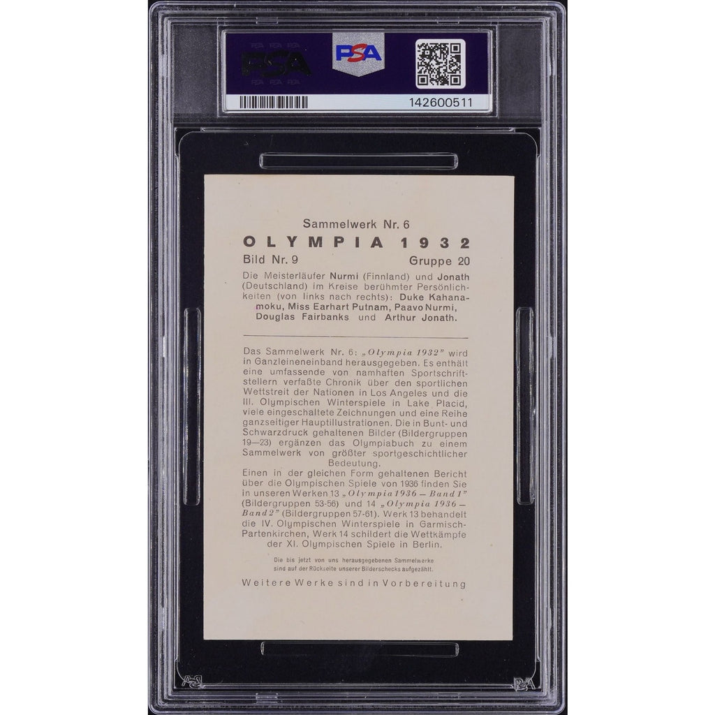 1936 Reemtsma Olympia Douglas Fairbanks Amelia Earhart PSA 2 Aviation Bild Nr 9