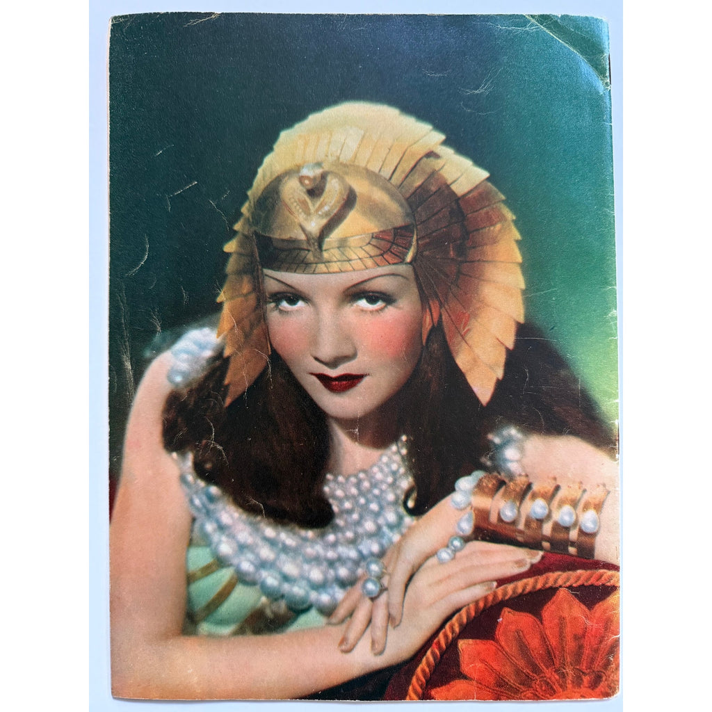 RARE Gorgeous 1934 Swedish Claudette Colbert Cleopatra Magazine Boom Town, Zaza, It Happened One Night, Sign of the Cross, Hollywood