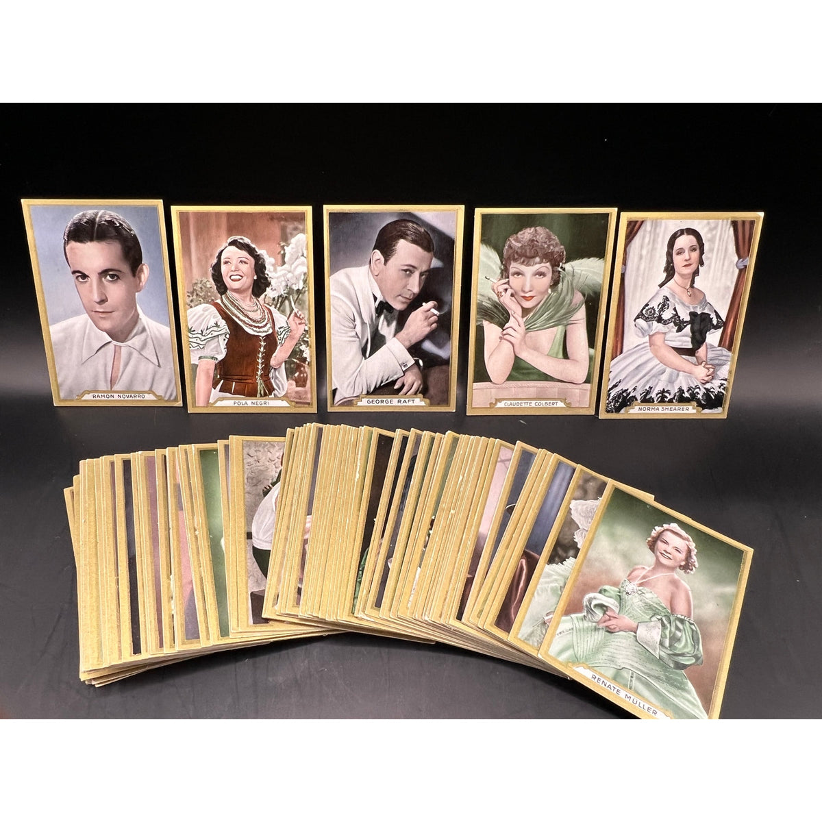 RARE 1935 Gold Dollar Filmbilder Partial Set Ramon Navarro, Norma Shearer, George Raft, Claudette Colbert, Pola Negri, Dolores Del Rio