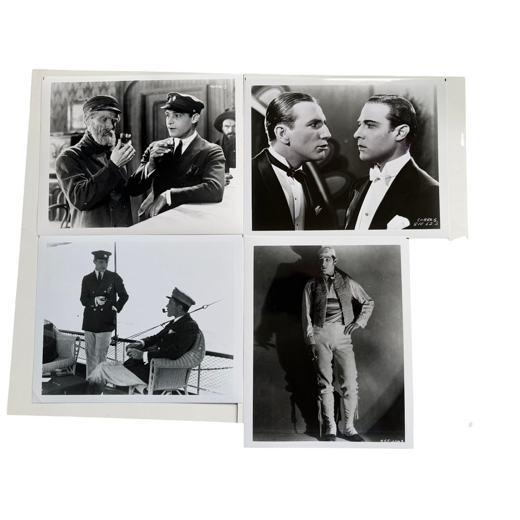 4 8x10 Rudolph Valentino Photos Blood and Sand, Moran of the Lady Letty, Cobra, Sheik, Four Horsemen of the Apocalypse, Sainted Devil, Eagle