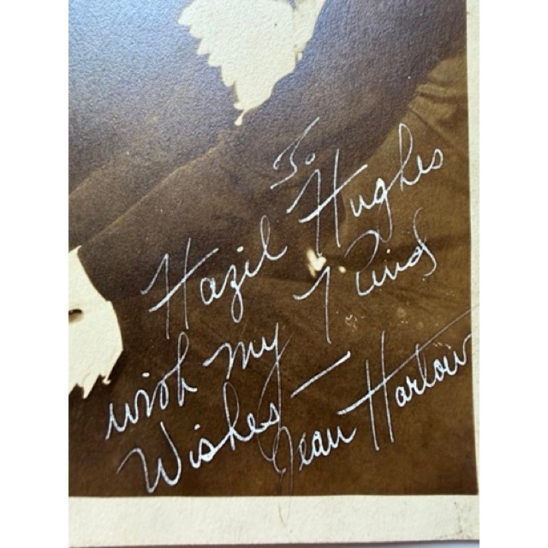Gorgeous Jean Harlow Signed Autographed 5x7 Photo, Mama Jean, Platinum Blonde, Saratoga, Dinner at Eight, Wife vs Secretary, Riff Raff
