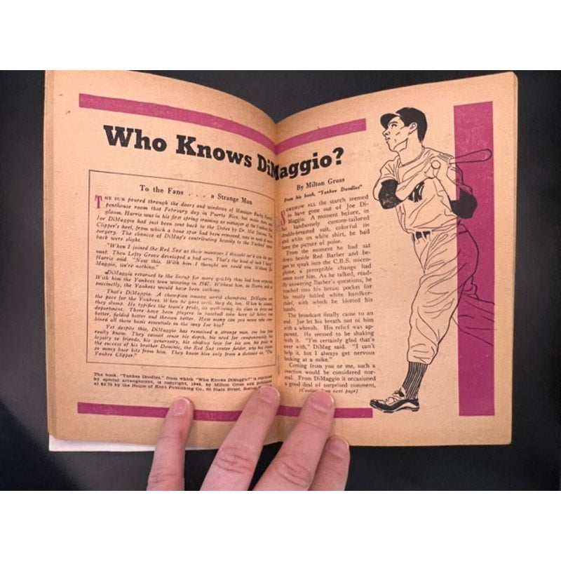 1948 Baseball Digest Stan Musial Rookie St. Louis Cardinals Joe DiMaggio Yankees, Baseball, MLB, HOF, Stan the Man, Yankee Clipper