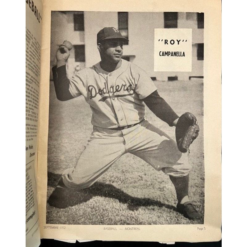 RARE French Canadian 1952 Stan Musial Magazine Baseball Illustre, St. Louis Cardinals, Ted Williams, Roy Campanella, Minnie Minoso, MLB