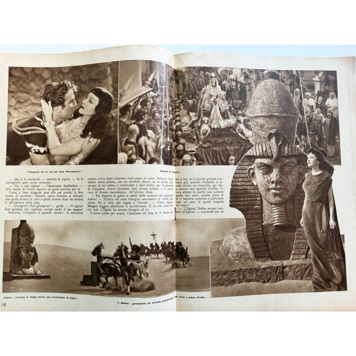 RARE Gorgeous 1934 Swedish Claudette Colbert Cleopatra Magazine Boom Town, Zaza, It Happened One Night, Sign of the Cross, Hollywood