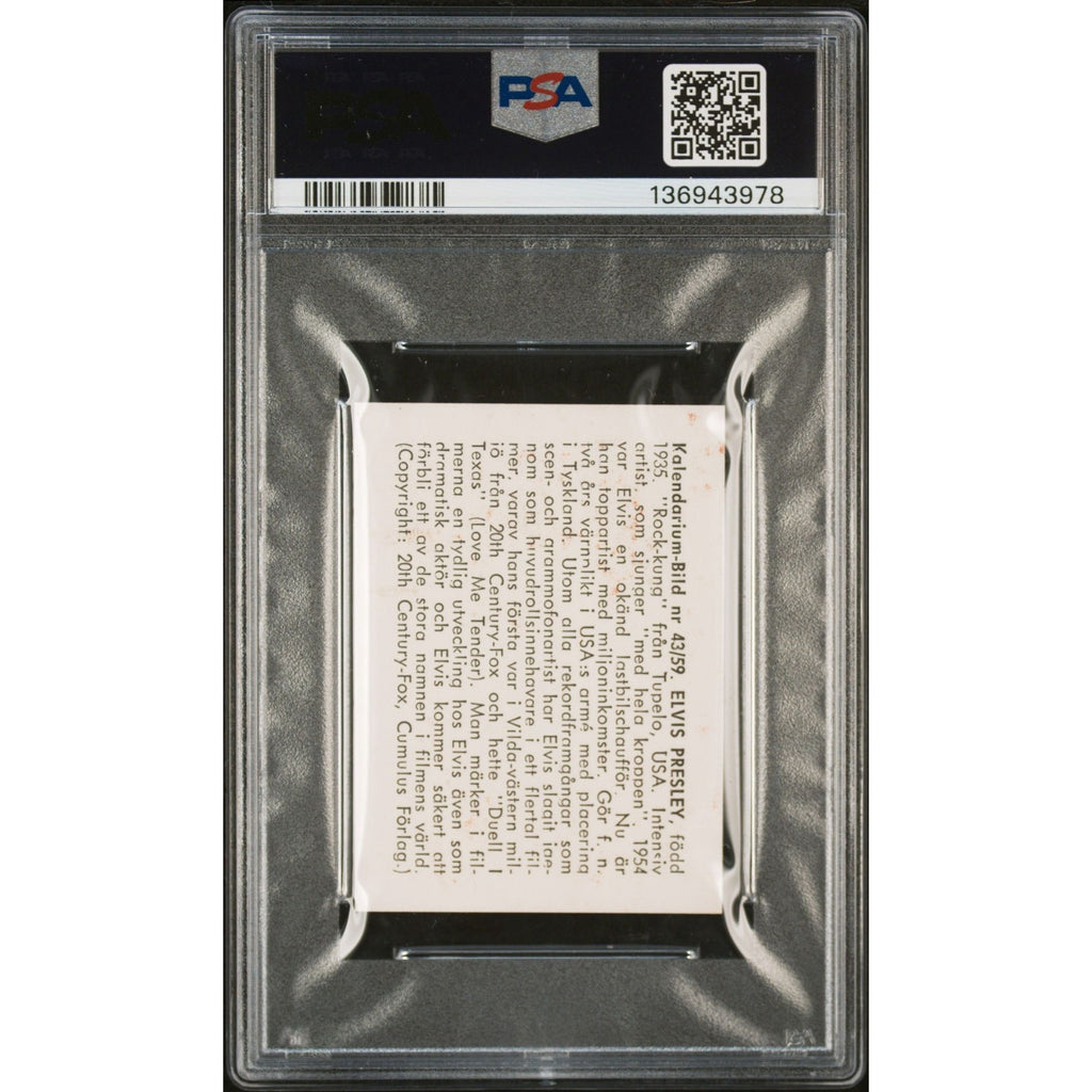 RARE 1959 Kalendarium-Bild Elvis Presley Card PSA 4, 43, Only 4 Graded, King TCB, Graceland Rockabilly Jailhouse Rock Hound Dog Undergraded