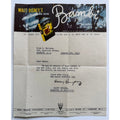 SCARCE 1943 Walt Disney Bambi Signed Letterhead, London RKO, Radio Pictures Limited, Disney, Technicolor, Dean Street, Rare Walt Disney